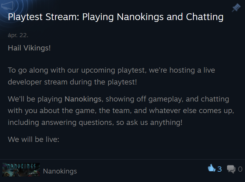 Image of playtest news